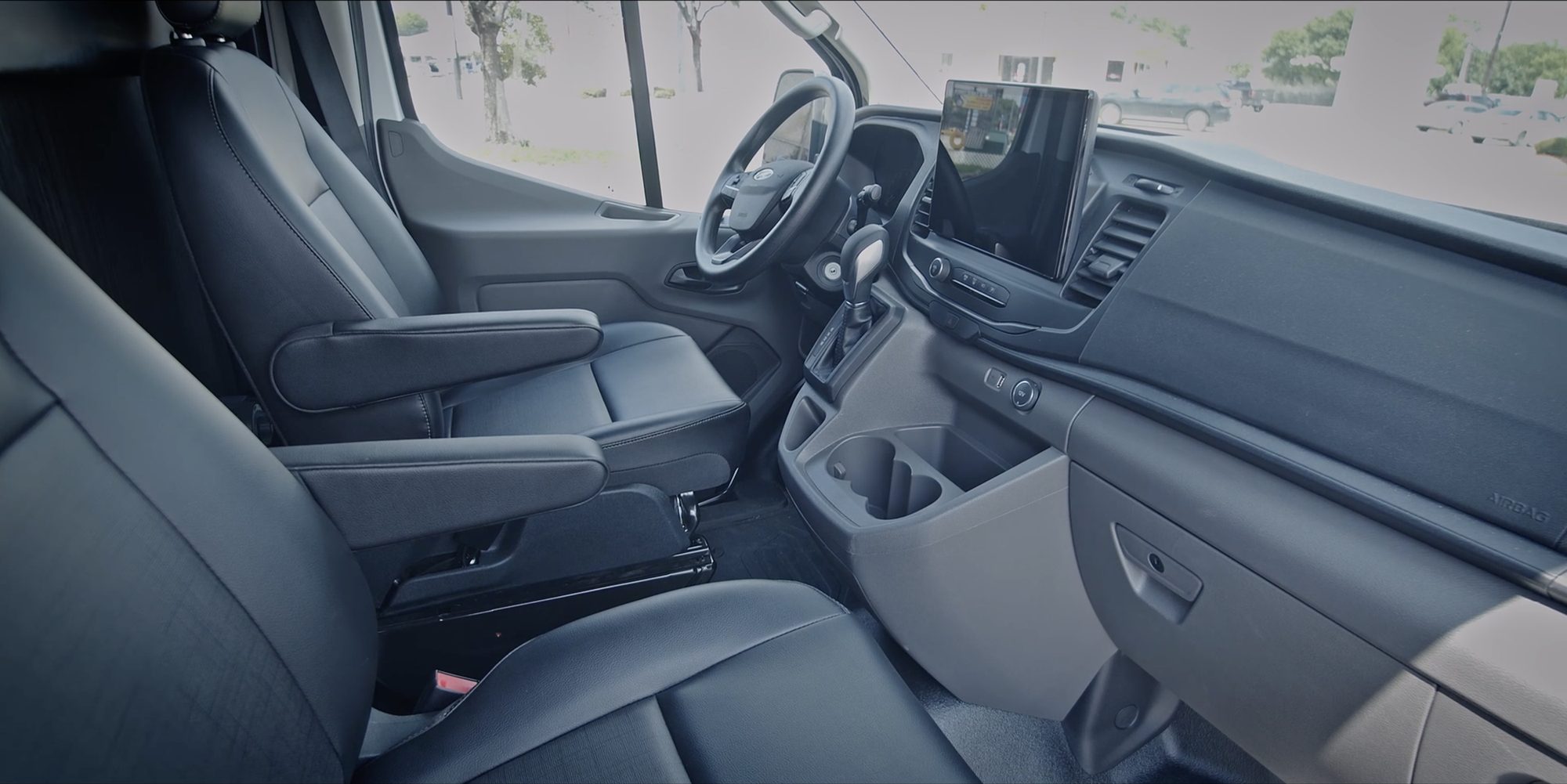 Seating inside a Vans for Life mobile unit
